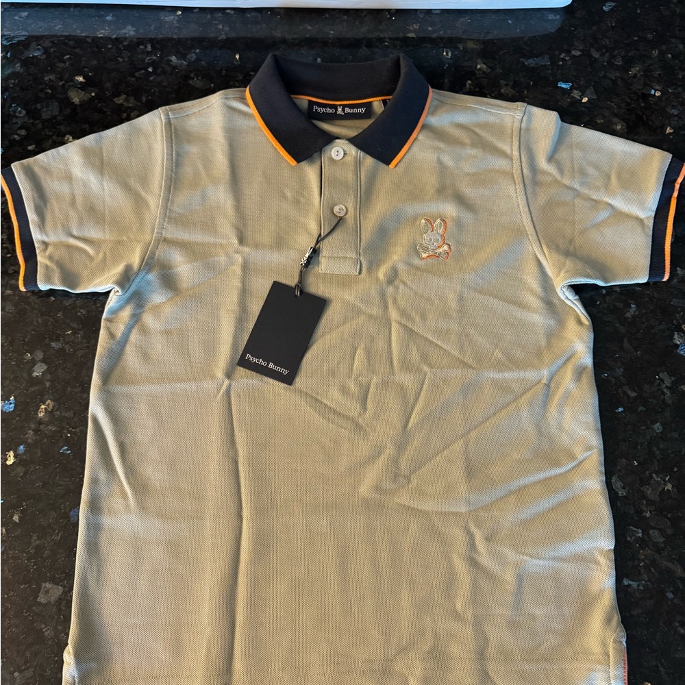 Psycho Bunny Gray Polo Shirt Boys SIZE M